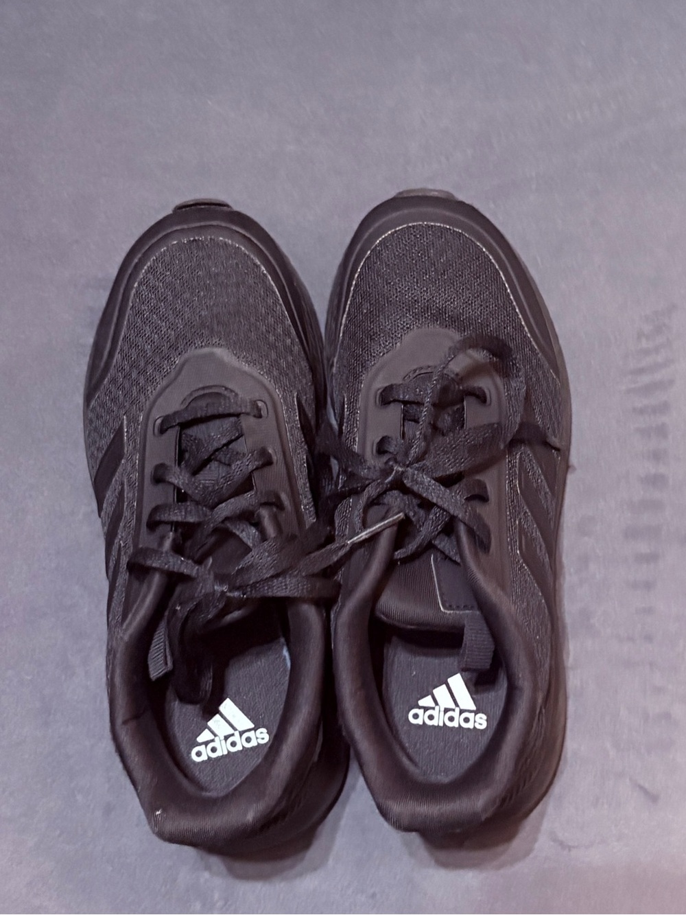 Boys Adidas All-Black Sneakers
